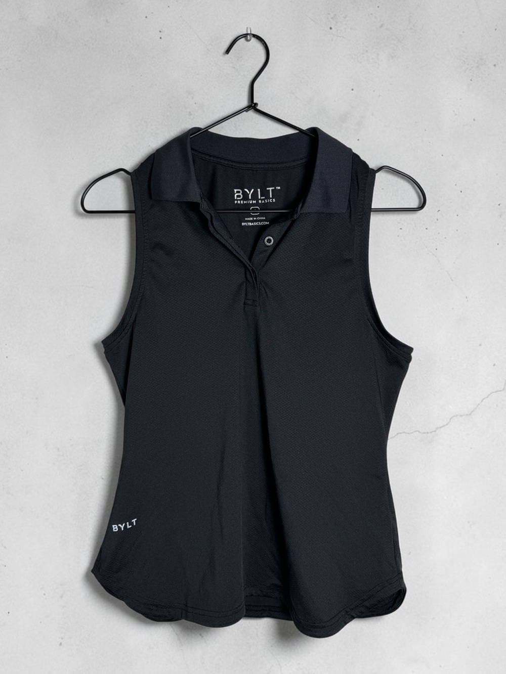 BYLT Premium Basics Women’s Black Athletic Polo Tank